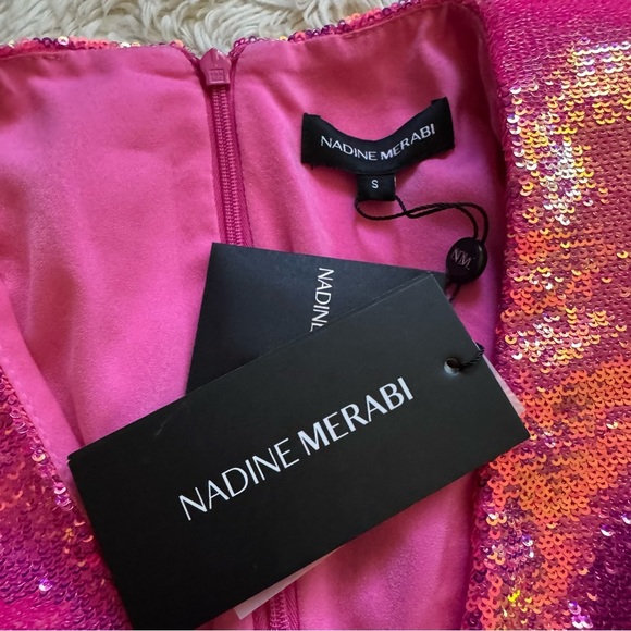 NWT Nadine Merabi Bailey Pink Sequin Blazer Dress - Size Small - Picture 6 of 6